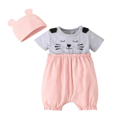 China Eco-Friendly High Quality Cute Short Sleeve Summerbaby Romper One Piece Jumpsuit for sale