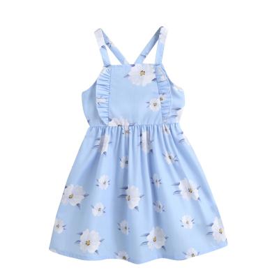 China Vacation Breathable Style Flower Baby Summer Backless Dress 1 Year Old for sale