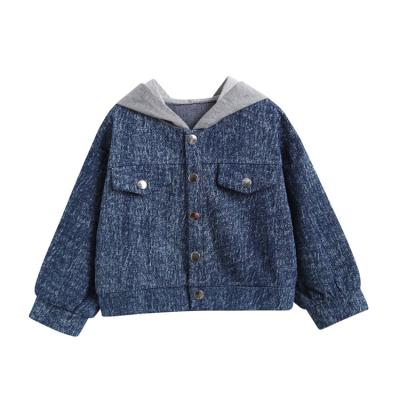 China Autumn And Winter Hooded Single-Breasted Jean Jackets Girls Denim For Toddler Girl Breathable Toddler Girl for sale