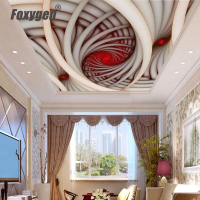 China Artistic ceilings shapes decoration material foxygen 3d print pvc stretch ceiling video film for suspended ceiling tiles for sale