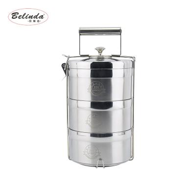 China Freshness Preservation Double Wall Insulated Food Grade 304 Stainless Steel Tiffin Thermal Carrier Lunch Box for sale