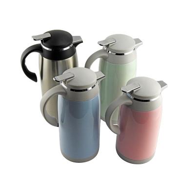 China Business Stainless Steel Tea Coffee Water Pot Colored Glass Inner Thermos for sale