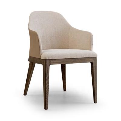 China Combination Chair Furniture Modern Luxury Elegant White Wood Dining Table Chair Fabric Dining Chair for sale