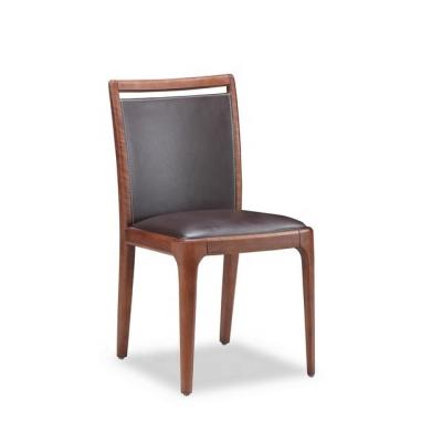 China Combination Simple Design High End Modern Wooden Dining Chair High End Leather Dining Chair Restaurant Furniture for sale