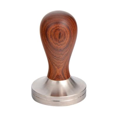 China 51mm 53mm 58mm Coffee Tamper 304 Stainless Steel Handle Low Espresso Coffee Tamper Wooden Powder Stored for sale