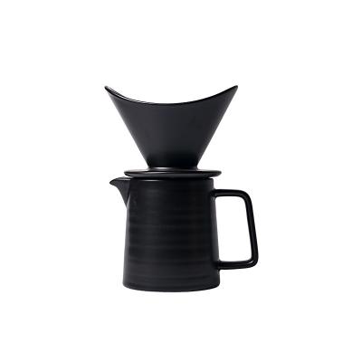 China Sustainable Plant Ceramic Pour Over Coffee Dripper With v60 Coffee Drip Filter Cup Set Customized Design for sale