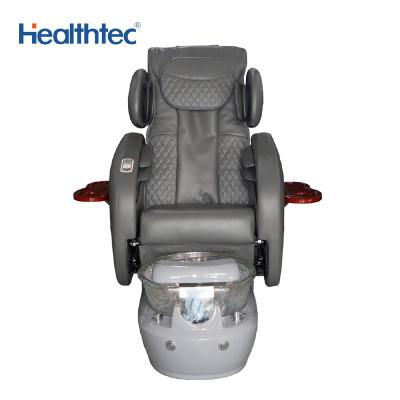 China Nail Salon Furniture Pedicure Chairs Factory For Nail Salon Gray Luxury Pedicure Chair High End Pedicure Chair for sale