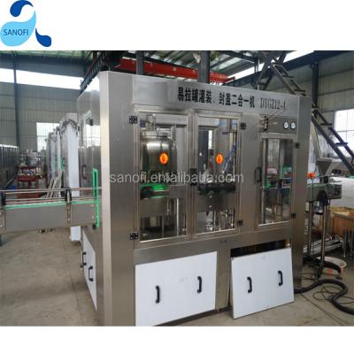 China POP food above can drink, cola, sprit, fanta filling machines for sale