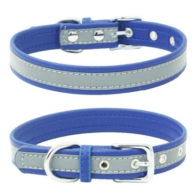 China Popular Viable Can Be Engraved 8 Colors Reflective Dog Collar Lost Comfortable Pet Collar Cat Collar for sale