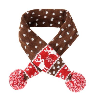 China Autumn and Winter Christmas Stripe Scarf Collar Custom Pet Accessories Sustainable Knitting Clothes for sale