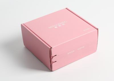 China Custom Shipping Box Recycled Mailer Boxes with Zipper Pink Color Printing For Jewelry for sale