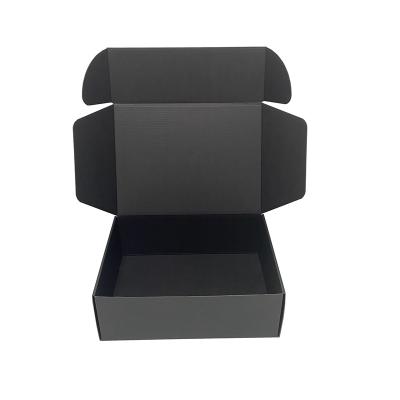 China Custom Logo Recycled Mailing Boxes Biodegradable Black Corrugated Mailer Boxes for sale