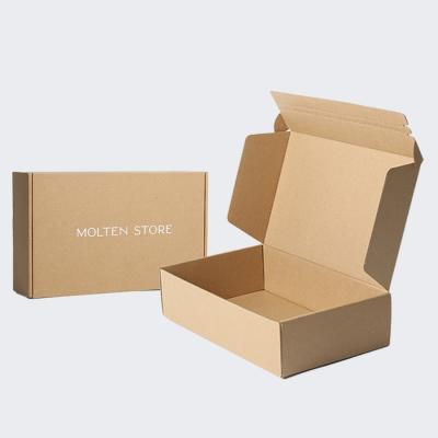 China Recyclable Box Grey Brown Cardboard Carton Craft Paper Mailer Box Shipping Packaging for sale