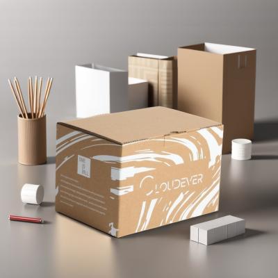 China Impresión de tinta blanca caja corrugada Kraft segura para artículos ecológicos y personalizados en venta