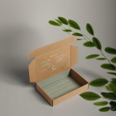 China Recycled Custom Logo Double-printed Kraft Zipper Carton Eco-Friendly Paper Packaging Box for Easy Tear Corrugated for sale