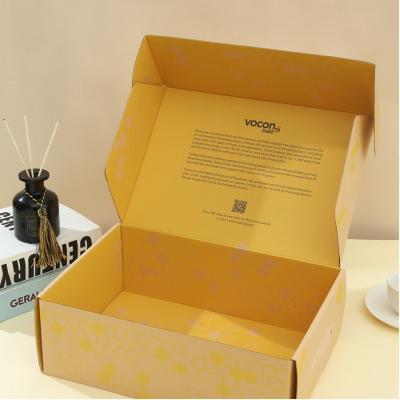 China Custom Size Light Yellow Box with Silkscreen White and Eco-Friendly Printing Handling for sale