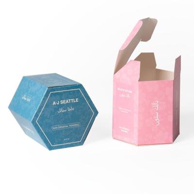 China Irregular Hexagon Shape Paper Gift Box Tuck End Eye Catching Packaging Low MOQ for sale