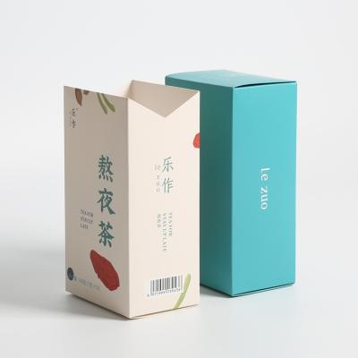 China Paper Tuck Top Green Tea Packaging Box , Auto Lock Bottom Boxes CMYK 4 Color Printing for sale