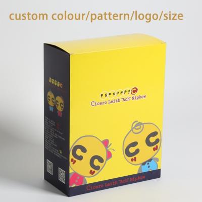 China Yellow Tuck End Paper Packaging Box With Transparent Window for Mobile Phone Accessories for sale