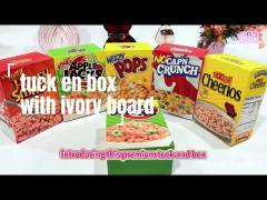 Custom Lightweight Paper Snacks Packaging Box With Straight Tuck End Design