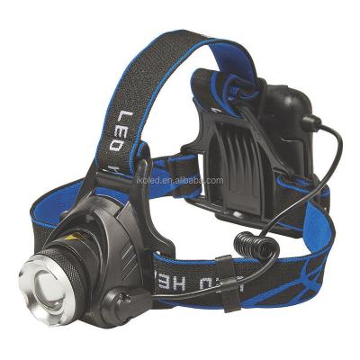 China Zoomable Ultra Bright Adjustable Zoom Headlight Zoomable Headlamp 3 Modes XML-T6 Camping Headlight LED Lamp Head Light for sale