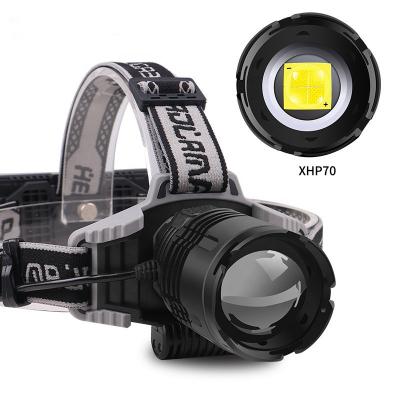 China Super Bright XHP70 USB Rechargeable Led Headlamp Camping XHP90 Most Powerful Headlamp Fishing Camping ZOOM Torch By 2*18650 Battery for sale