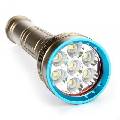 China Emergency LED Flashlight 7 x XM-L2 7000LM LED Flashlight Diving Linternas Immerse 100M Waterproof Lamp Torch for sale