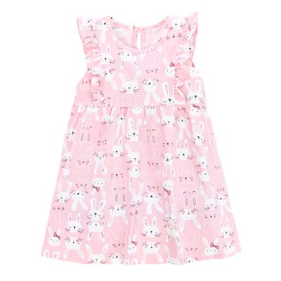 China MIA Summer Easter Girl Dress Anti-Static Toddler Girls Clothes Bunny Girl Casual Dresses For Kids 2-8 Years Old for sale