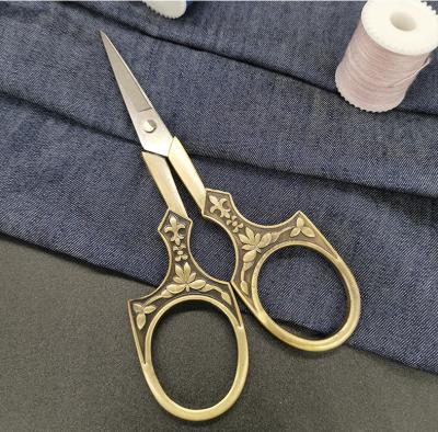 China Antique Sewing Scissors for Embroidery with Plum Blossom Design DIY Tool for sale