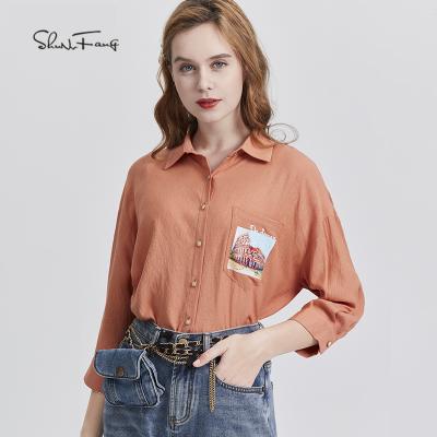 China Casual Loose Women's Tops Women's Shirts Girls Short Sleeve Shirts Viable Women's Tops for sale