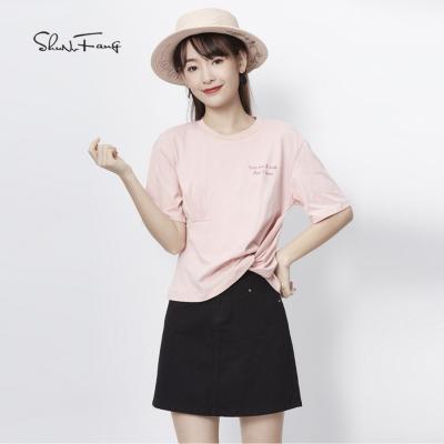 China Anti-Wrinkle Ladies O-Neck Summer Short Sleeve Ladies Print T-shirt Top T-shirt for sale