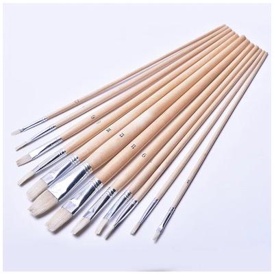 China Natural Watercolor Xnbowen Plant 579 Bristle Hair 12 Pcs Oil Painting Brush Set for sale