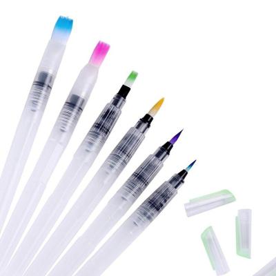 China Xinbowen Wholesale 6 Pcs Water Painting Brush Pen For Water Color Painting Pen Set Different Size Water for sale