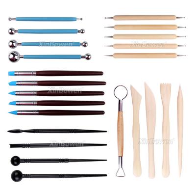 China Xinbowen Wholesale 23 Pcs Soft Art Supplies Set Polymer Clay Clay Sculpting Pottery Tool Kit for sale