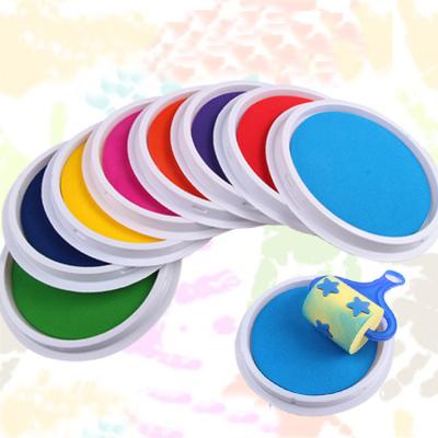 China Kindergarten Finger Palm Pad Color Paint Dye Ink Eco-friendly Non-Toxic Washable Stamp Pad Pad For DIY Painting for sale