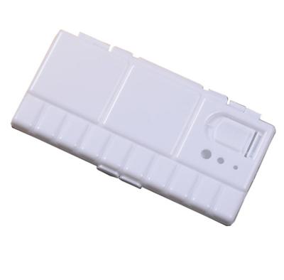 China Factory Art Supplies White Square Shape Watercolor Paint Box Plastic Palette Mixing Paint With Lid for sale