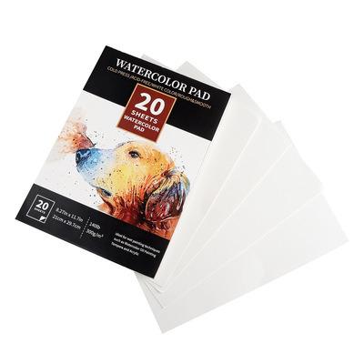 China Grainy and Fine Grained 300g A4 Original High Quality Watercolor Paper Book of Watercolor Pulp Wood Rough Scratch Paper for sale