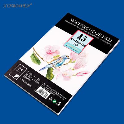 China New Arrival A5 Xinbowen Size 180 gsm 24 Sheets Watercolor Book Drawing Watercolor Paper Paper Pad for Art for sale