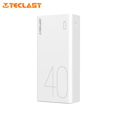 China Fast Charging Support Teclast C40L Power Bank 40000mAh Dual Input Triple Output 3 USB-A Smart Battery Light Display Type-C Mobile Power for sale