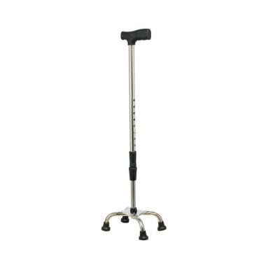 China Sturdy Hot Sale Stainless Steel Adjustable Tetrapod Luxury Walking Stick for sale