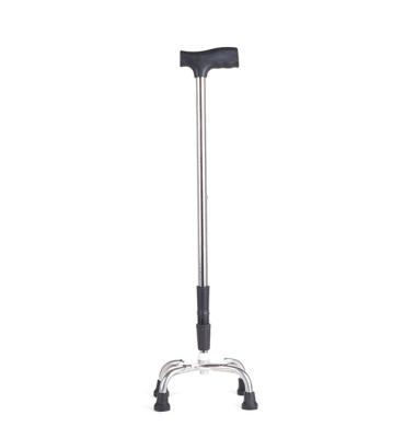 China Sturdy Stainless Steel Telescopic Medical Canes Quadruped Crutches for sale