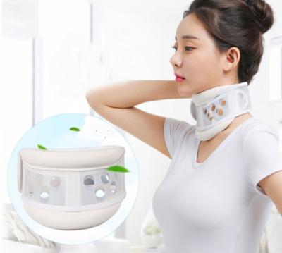 China Neck Brace Can Be Raised Or Lowered PU Breathable Collar Neck Support Traction Fixator Neck Lifting Fixer Household Cervical Seller for sale