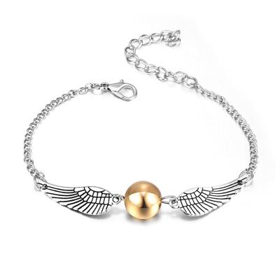 China Wholesale HOT Jewelry FASHIONABLE Death Movie Hallows Golden Snitch Antique Bronze Silver Gold Snitch Bracelets For Cosplay for sale