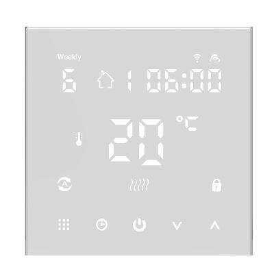 China HYSEN Modern white color HY607WW-WiFi water floor heating and gas boiler wifi thermostat with Alexa for sale