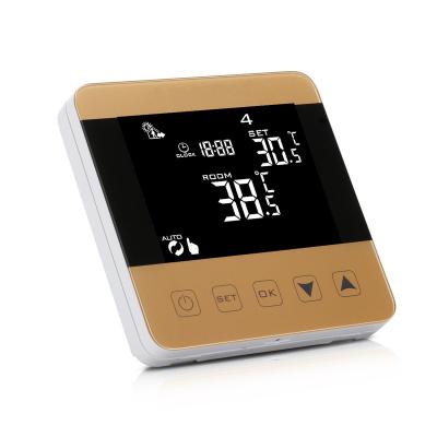 China HY08WE Hotel Memory Function LCD Touch Screen Room Underfloor 3A Thermostat for sale