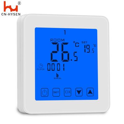 China Hotels Gas Boiler Thermostat Water Heating Backlight LCD Touch Screen Weekly Programmable Temperature Controller for sale