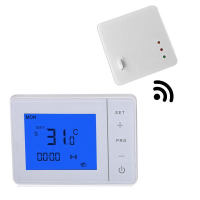 China Modern Under Floor Heating Type RF Wireless Room Thermostat for sale