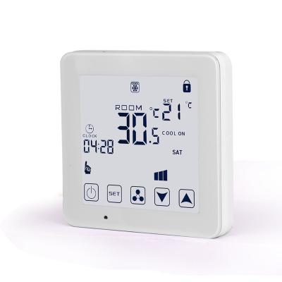 China Hysen Modern Four Hose Fan Coil Unit Weekly Programmable Thermostat for sale