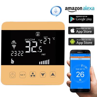 China Air Conditioner Multiple Fan Smart WiFi Support Tongue Temperature Control Cooling Thermostat With 2/4 Hose 3 Speed ​​Weekly Programmable for sale