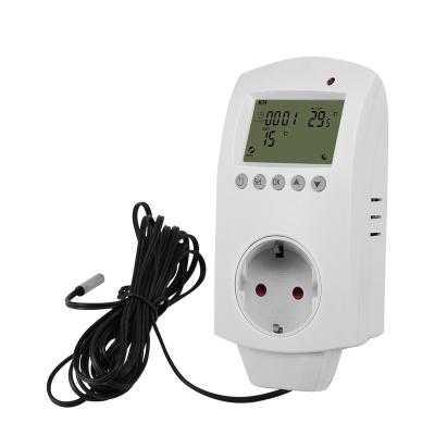 China Traditional 220V Plug In Thermostat With External Sensor , IR Panel Temperature Controller for sale